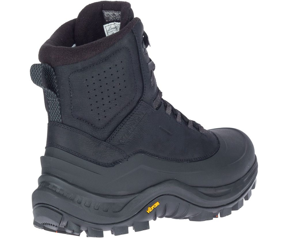 Kozaki Merrell Męskie Czarne - Thermo Overlook 2 Mid Waterproof - 491523-QRE